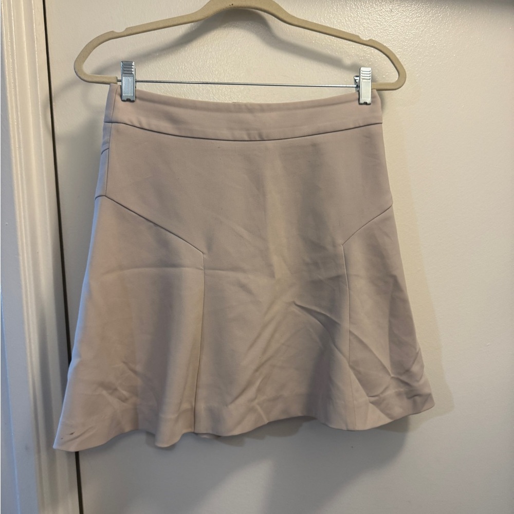 Express Light Beige A-Line Skirt